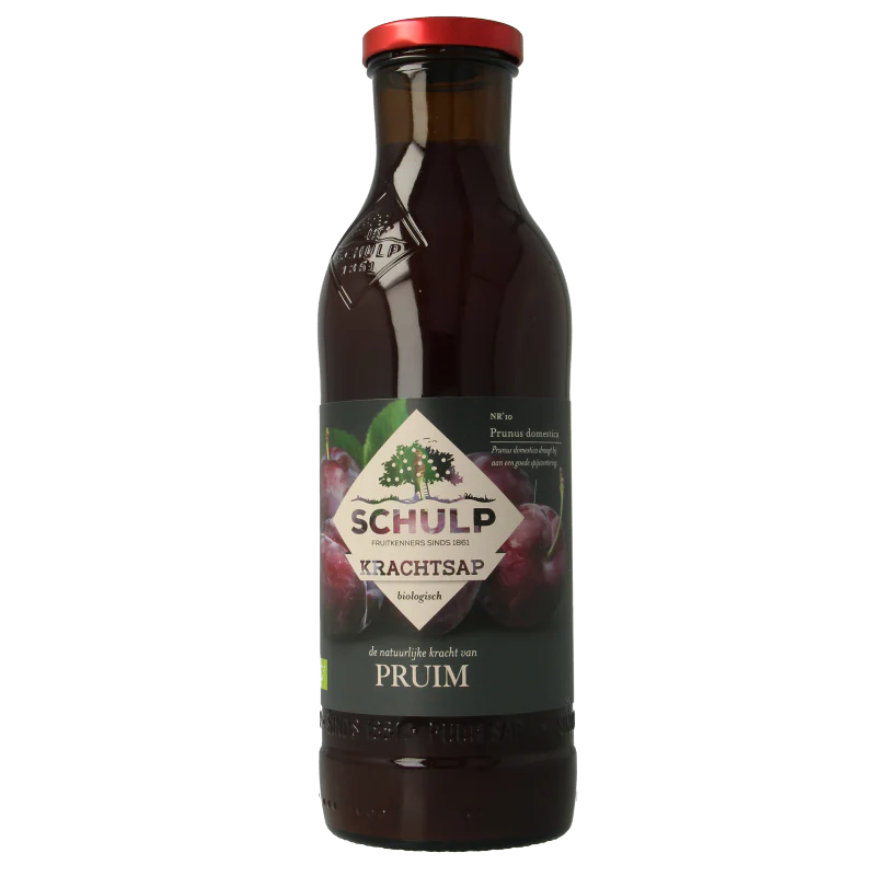 Schulp Krachtsap pruimensap puur bio 750 Milliliter