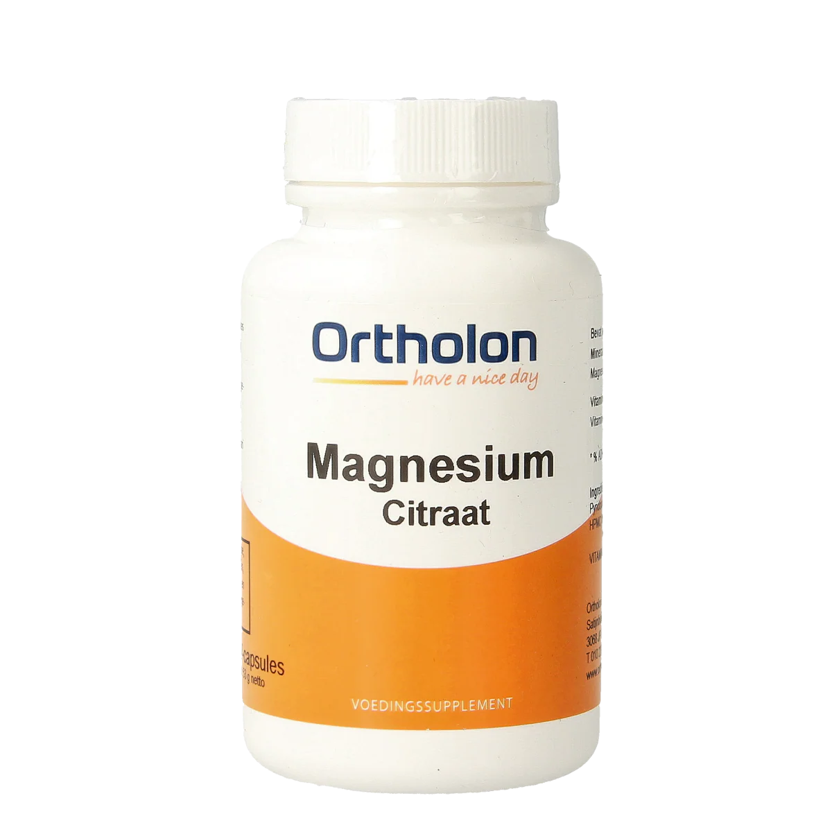 Ortholon Magnesium citraat 60 Vegetarische capsules