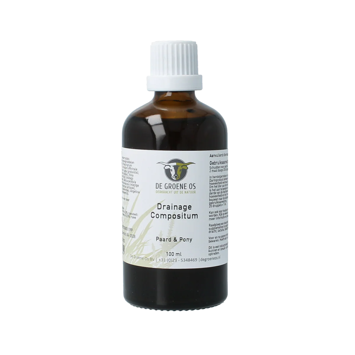 Groene Os Drainage compositum paard/pony 100.00 Milliliter