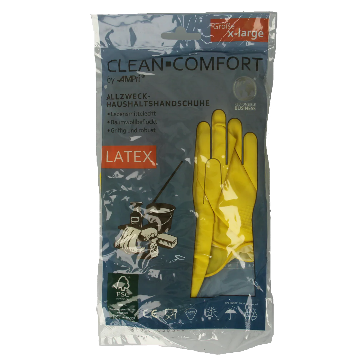 CLEAN-COMFORT Huishoudhandschoen geel maat XL 1.00 Paar