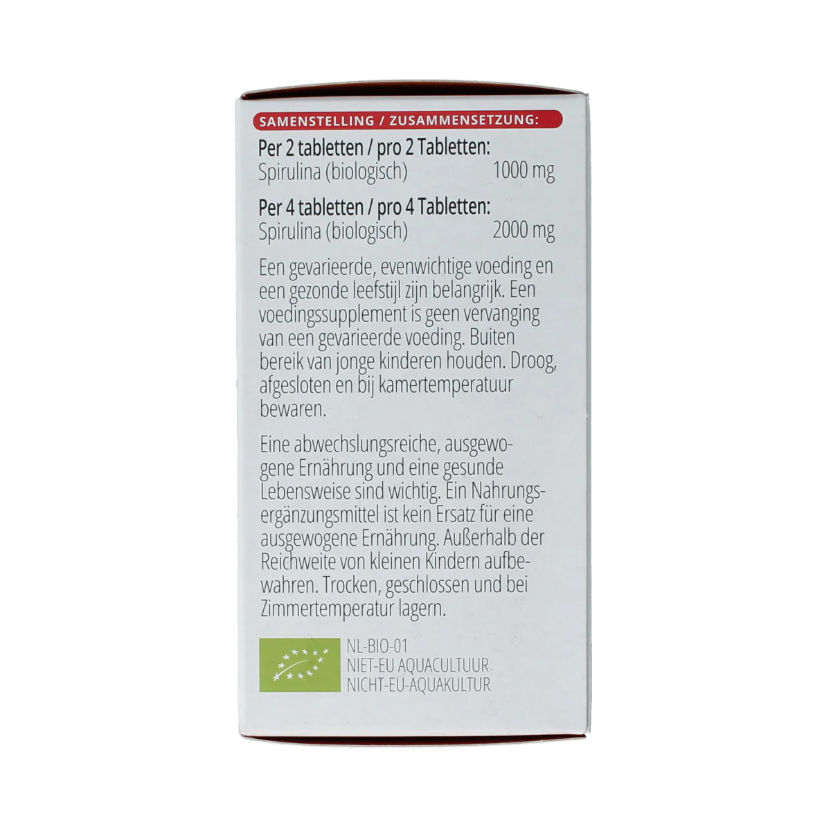Vitals Spirulina 500mg bio 180.00 Tabletten