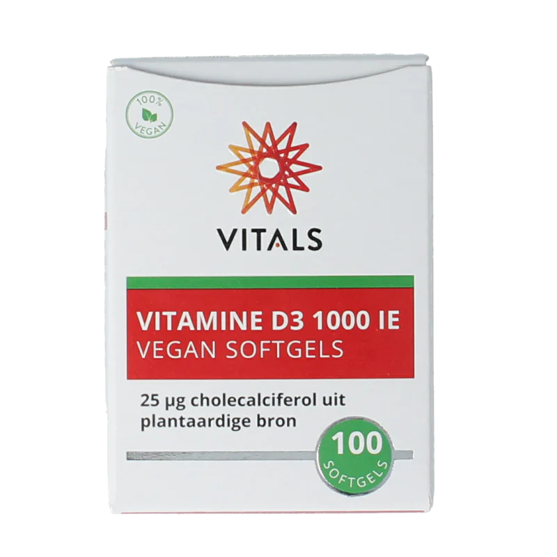 Vitals Vitamine D3 1000IE vegan 100 Softgels