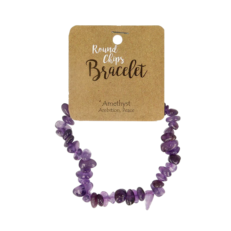 Steengoed Splitkralen armband amethyst op kaart 1 Stuks