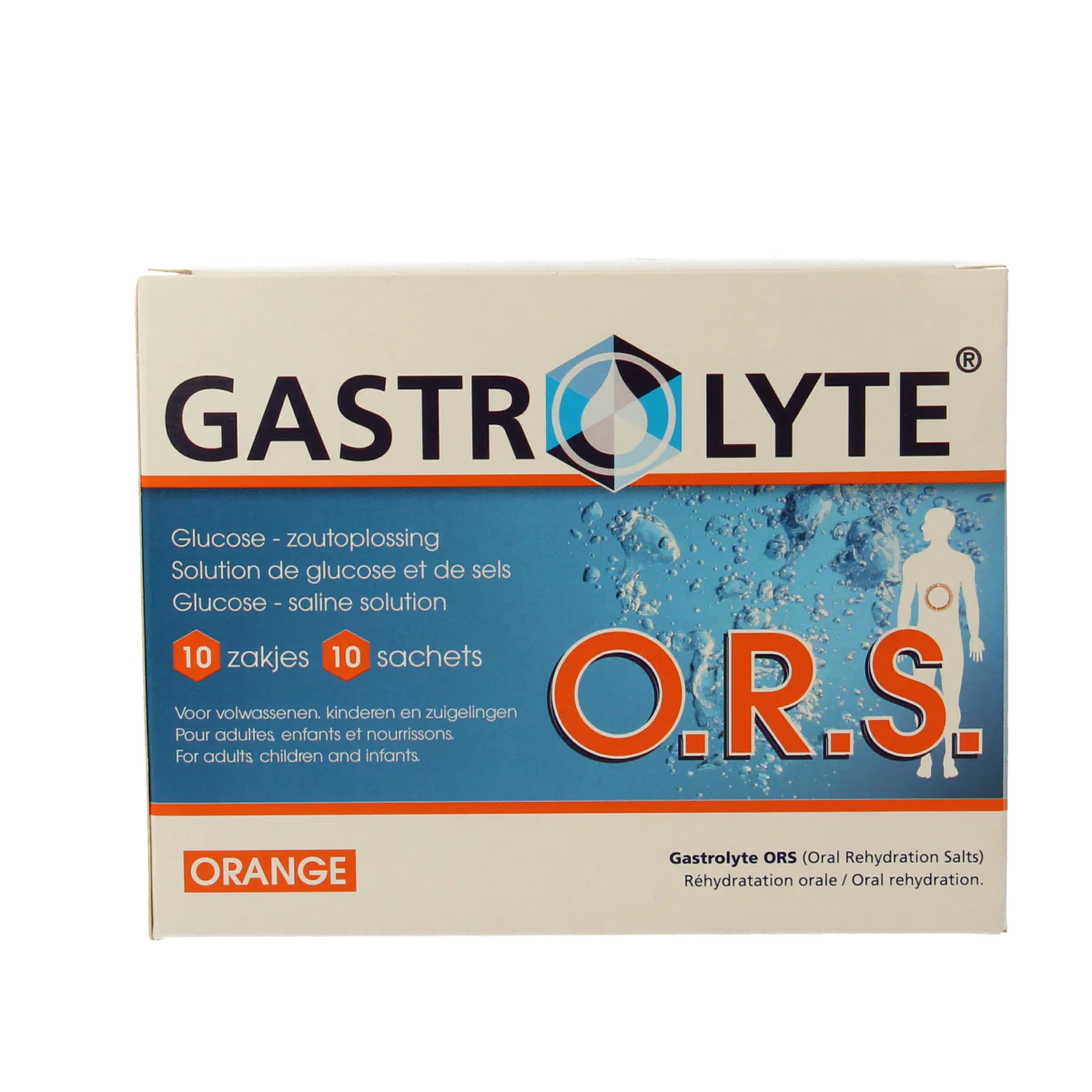 Gastrolyte O.R.S. Orange 10.00 Sachets