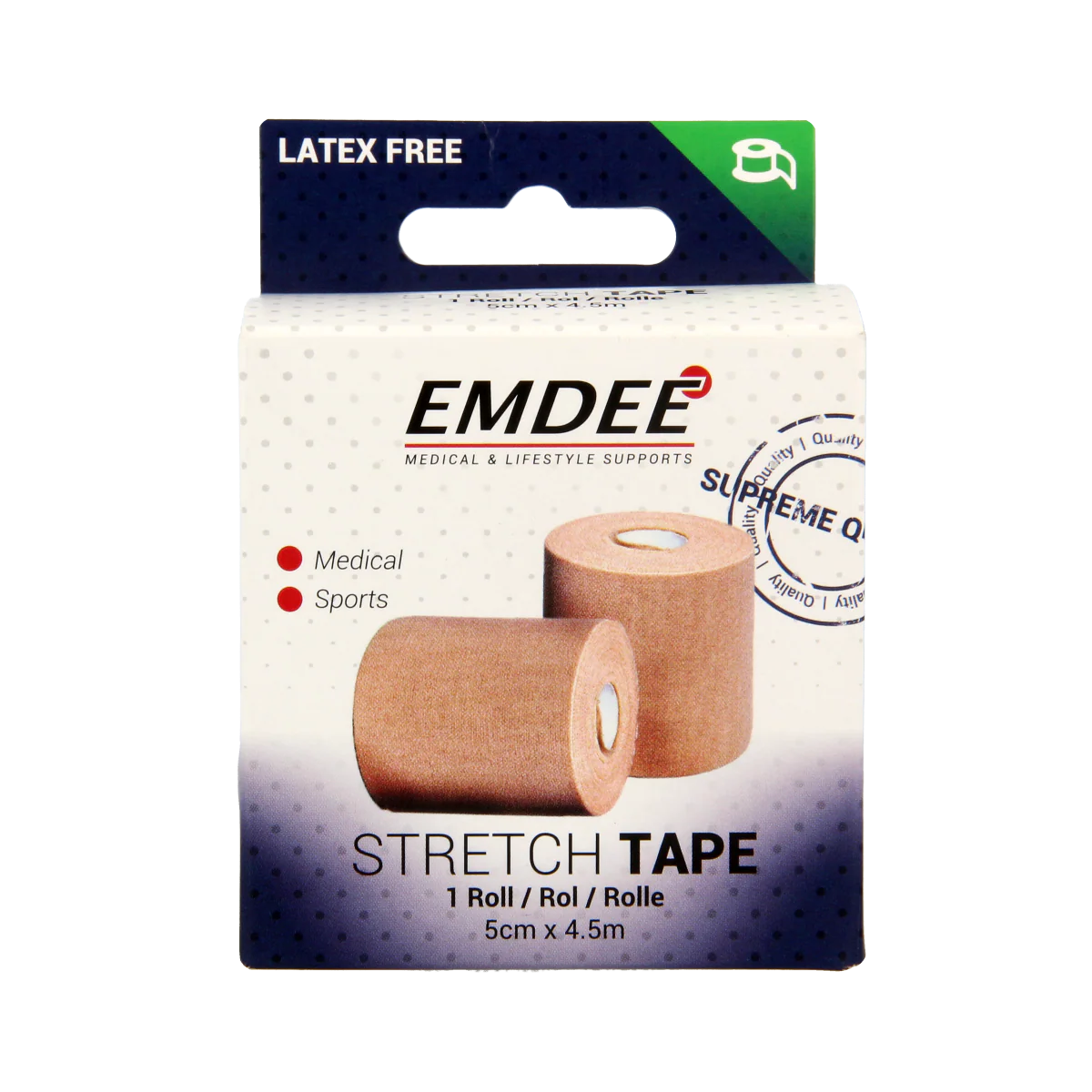 Emdee Easystretch tape 5cm x 4.5m 1.00 Stuks