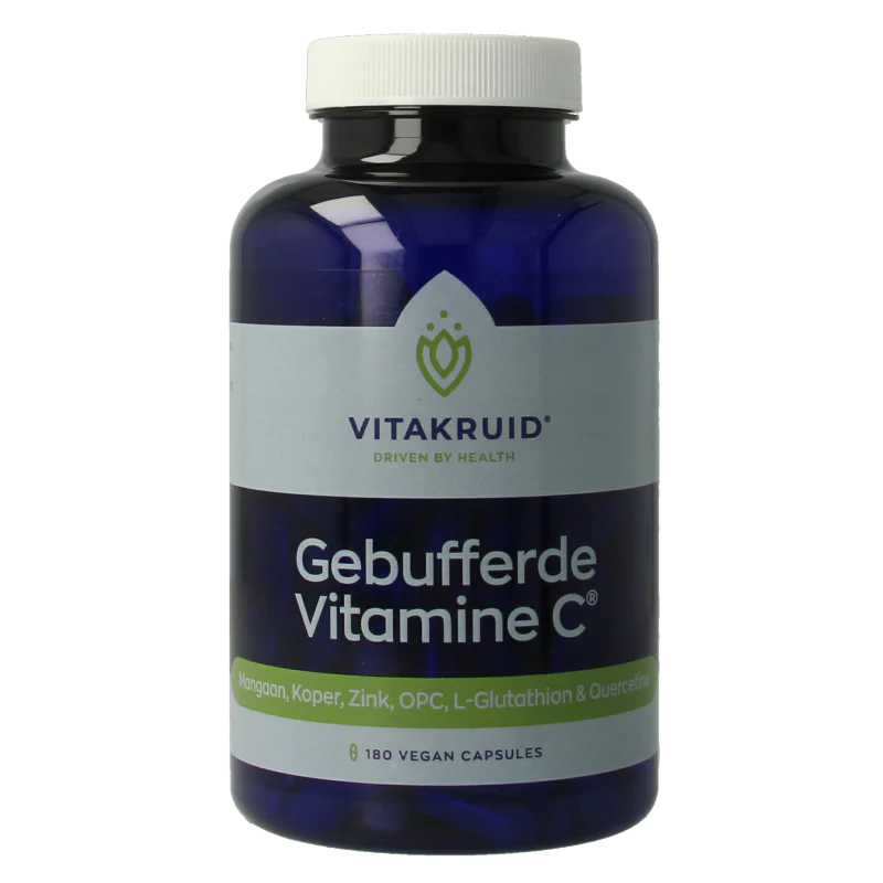 Vitakruid Gebufferde Vitamine C met oa Zink OPC Quercetine 180 Vegetarische capsules