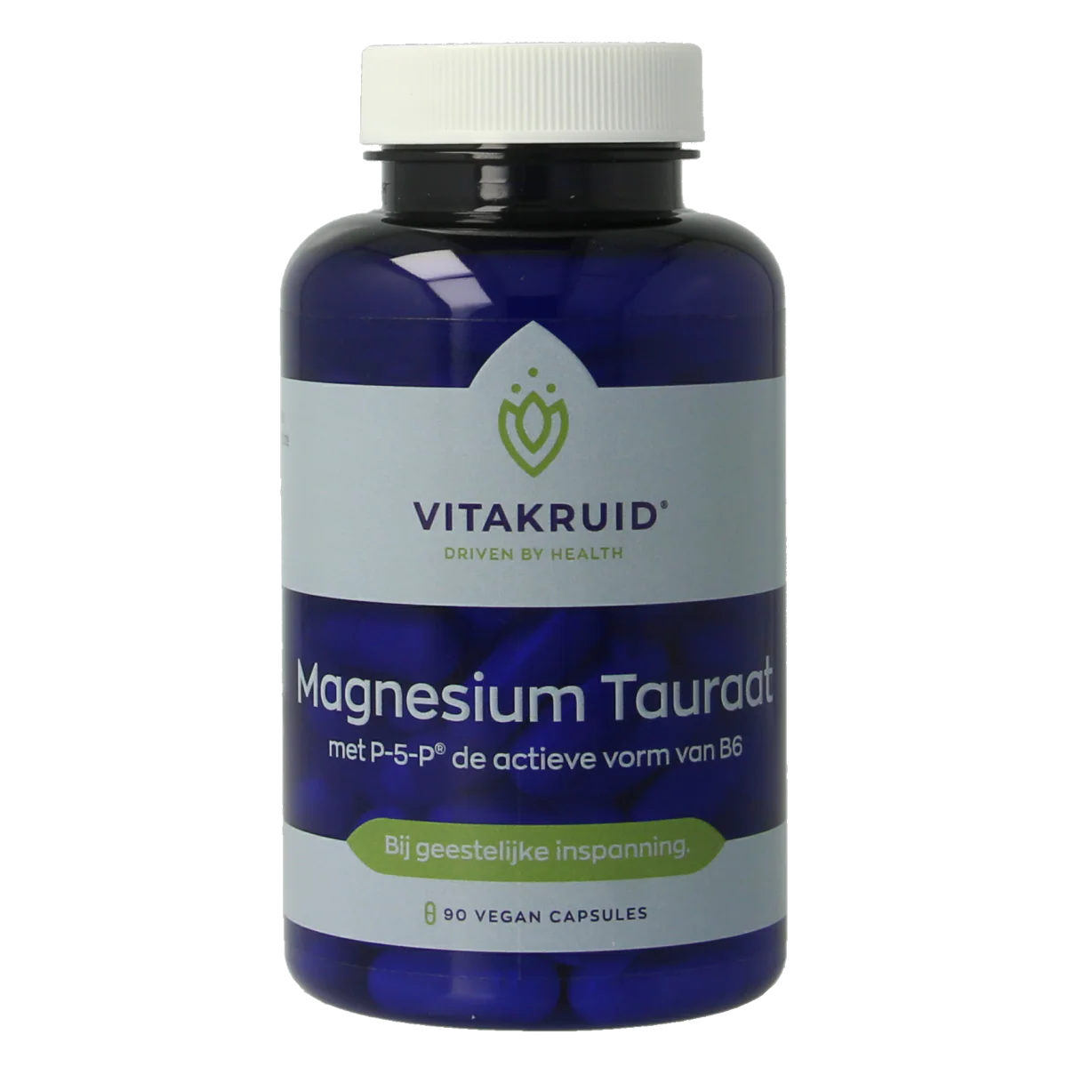 Vitakruid Magnesium Tauraat met Vitamine B6 (P-5-P) 90.00 Vegetarische capsules