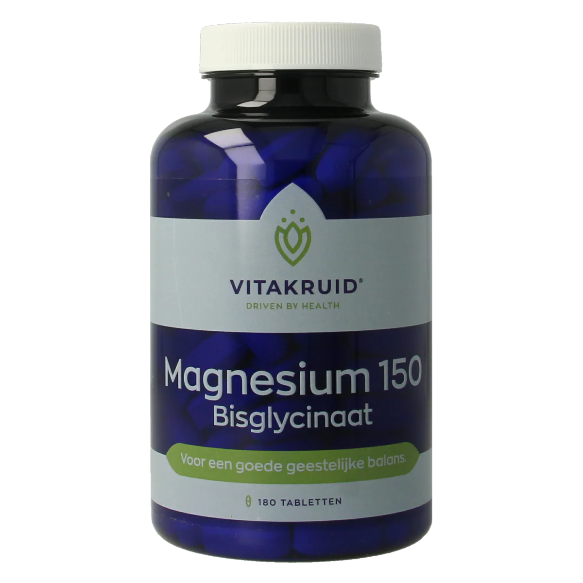 Vitakruid Magnesium 150 Bisglycinaat met 200mg L-Taurine 180.00 Tabletten