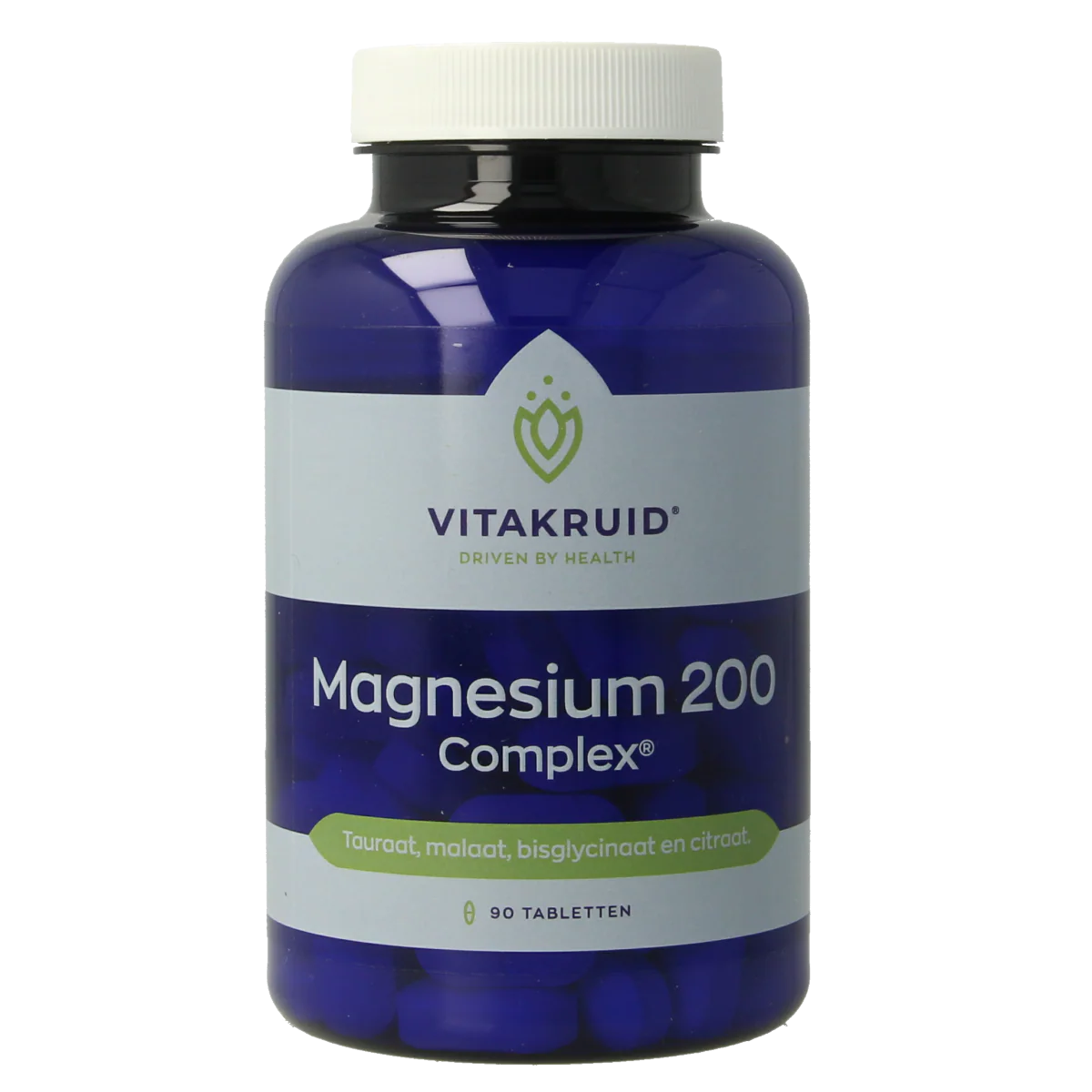 Vitakruid Magnesium 200 Complex Tauraat Malaat Bisglycinaat 90.00 Tabletten
