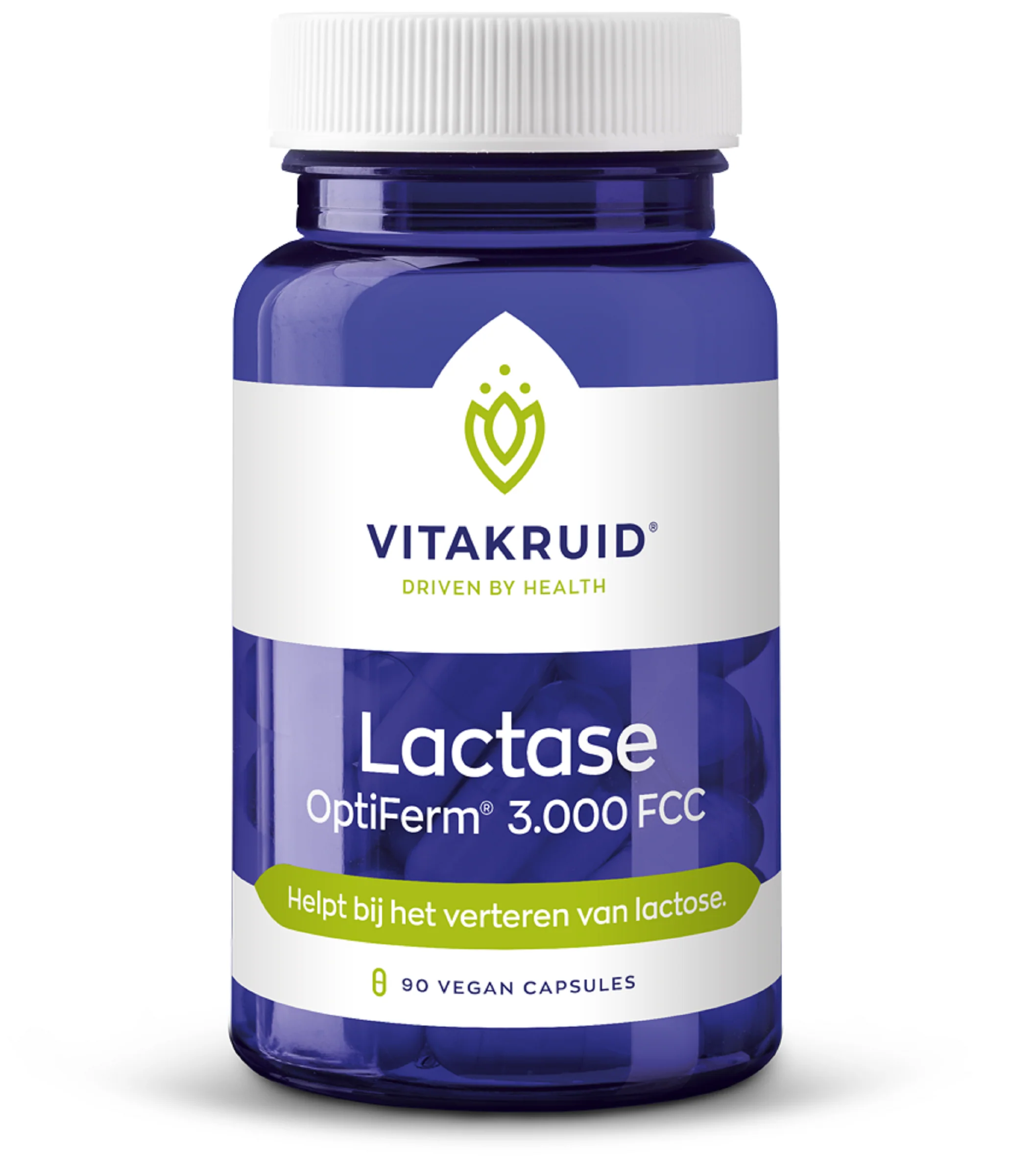 Vitakruid Lactase enzym OptiFerm 3.000 FCC 90.00 Vegetarische capsules