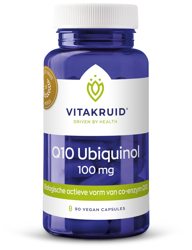 Vitakruid Co-enzym Q10 Ubiquinol actieve vorm Kaneka 100 mg 90.00 Vegetarische capsules