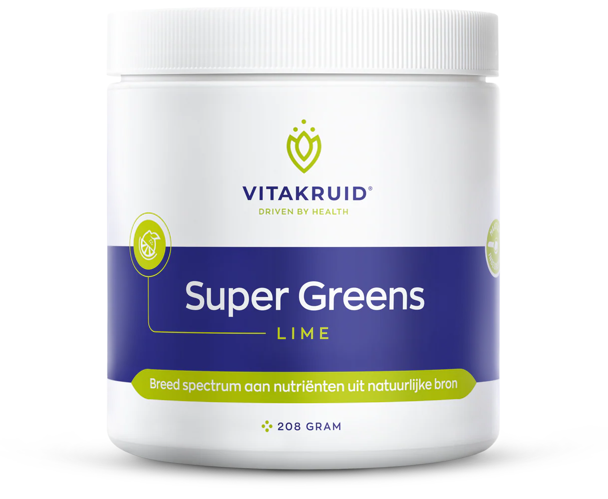 Vitakruid Super greens lime oa probiotica en enzymen 208.00 Gram
