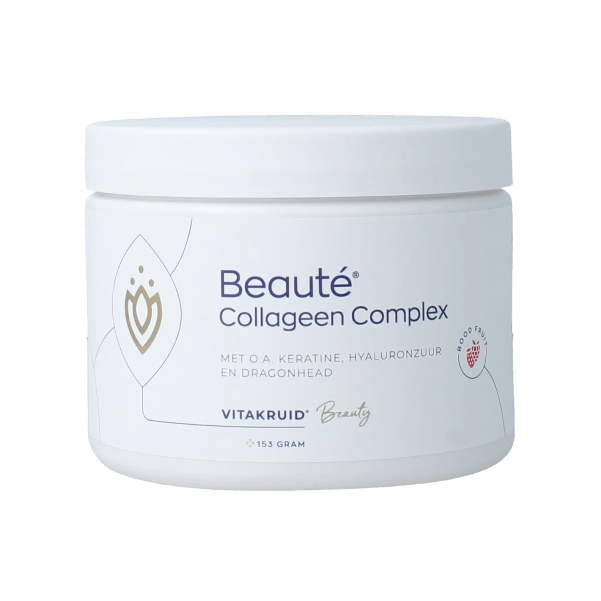 Vitakruid Beaute collageen rood fruit keratine hyaluronzuur 153.00 Gram