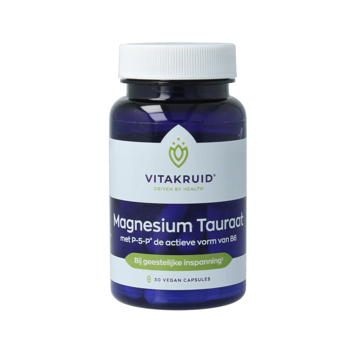 Vitakruid Magnesium Tauraat met vitamine B6 (P-5-P) 30.00 Vegetarische capsules