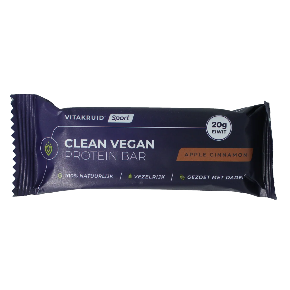 Vitakruid Clean vegan protein bar – apple cinnamon 1.00 Stuks