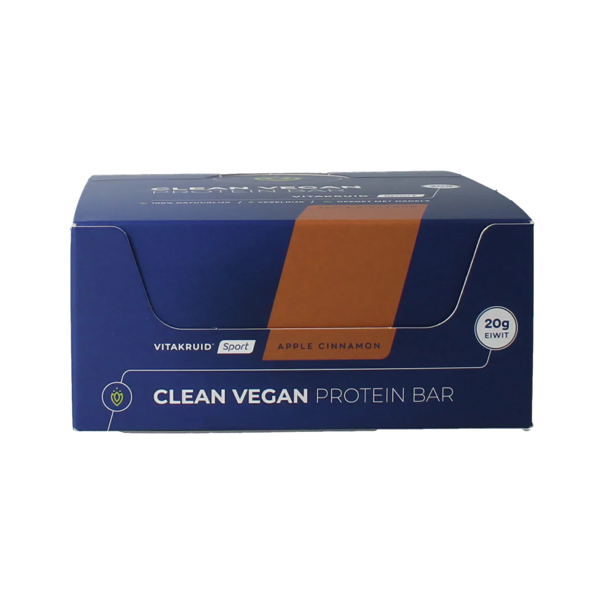 Vitakruid Clean vegan protein bar – apple cinnamon 12.00 Stuks