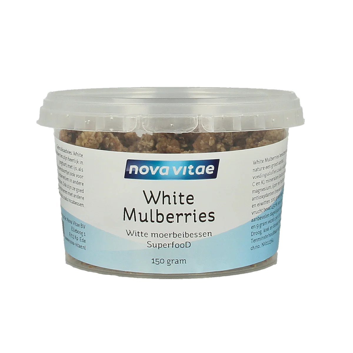 Nova Vitae Mulberry bessen (moerbeien) 150.00 Gram
