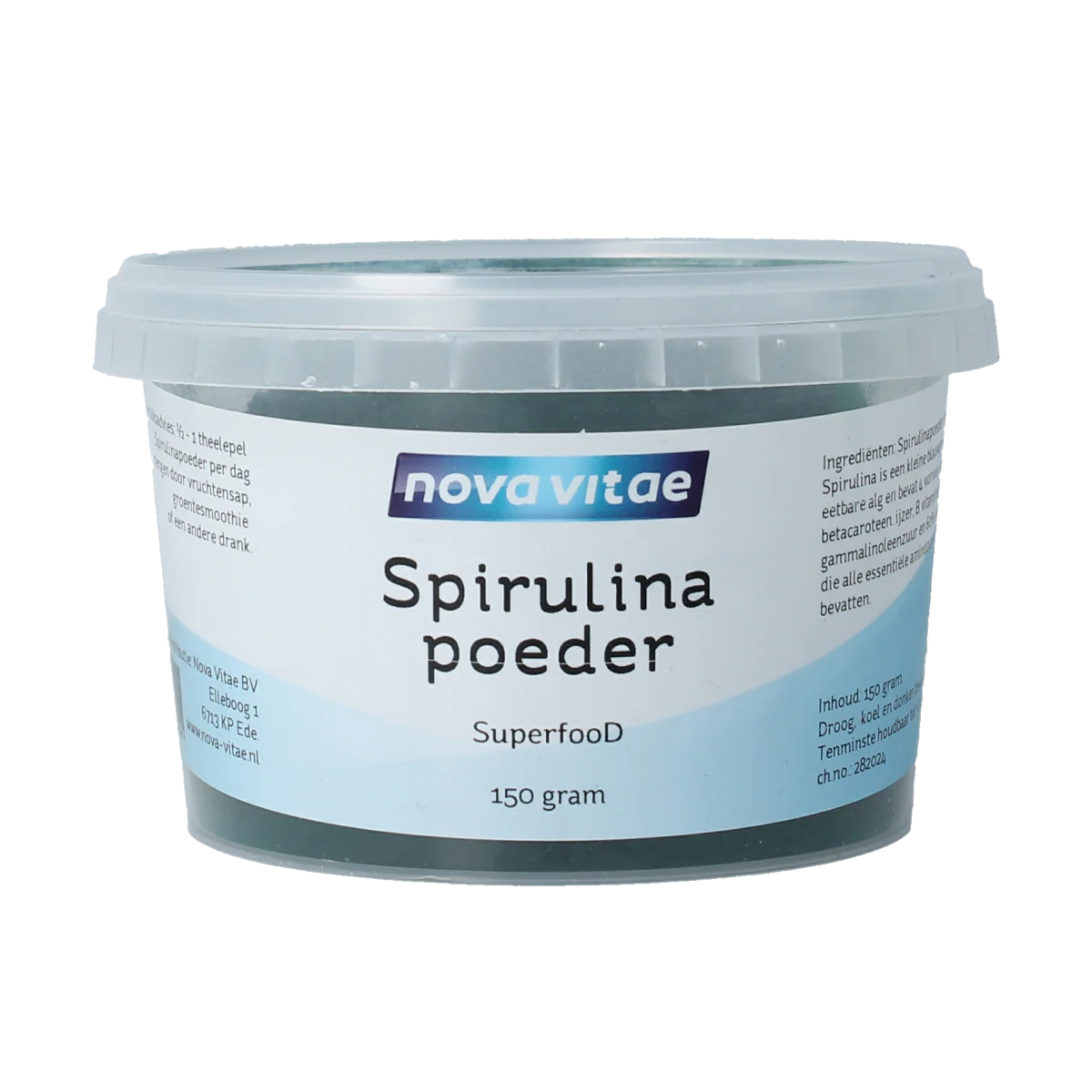 Nova Vitae Spirulina poeder 150.00 Gram