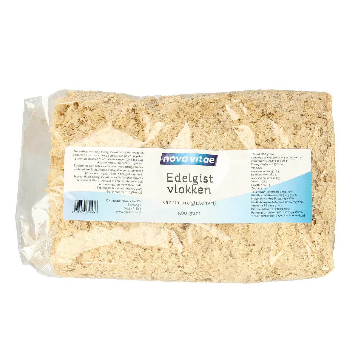 Nova Vitae Edelgistvlokken glutenvrij 500.00 Gram