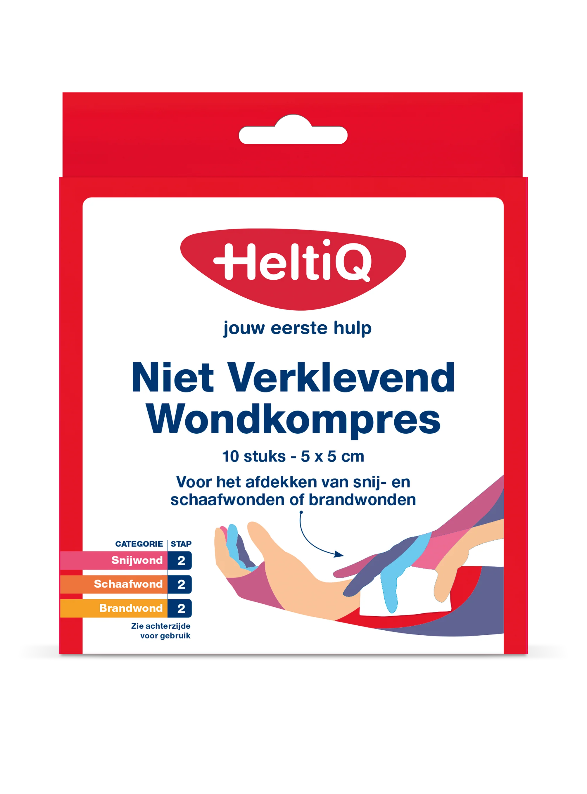 Heltiq Niet verklevend wondkompres 5 x 5cm 10.00 Stuks