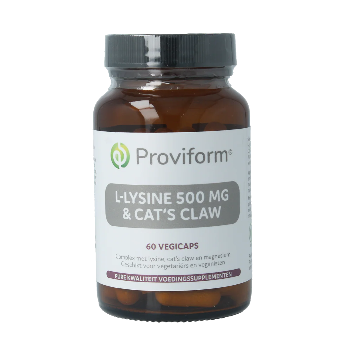Proviform L-Lysine 500mg & cats claw 60.00 Vegetarische capsules