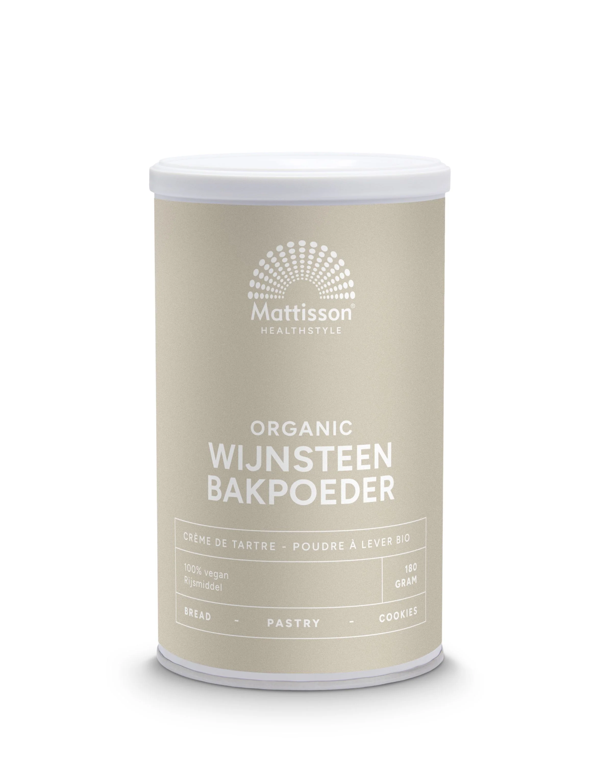 Mattisson Wijnsteenbakpoeder bio 180.00 Gram