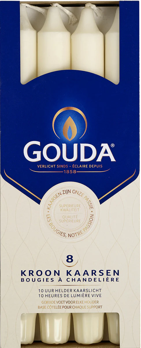 Gouda Kroonkaars ivoor 240/24 8.00 Stuks