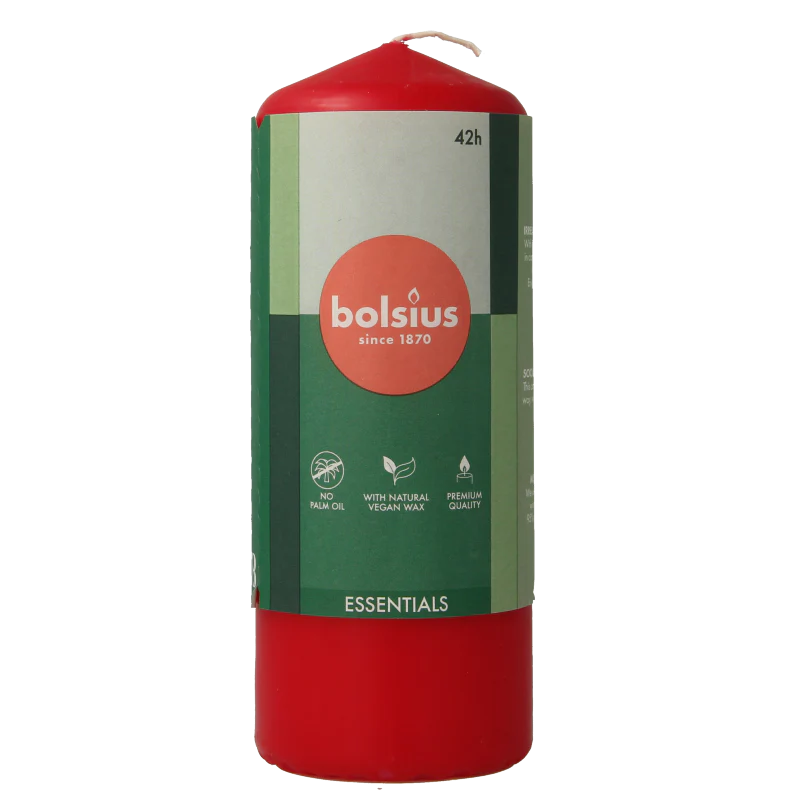 Bolsius Stompkaars 150/58 delicate red 1 Stuks
