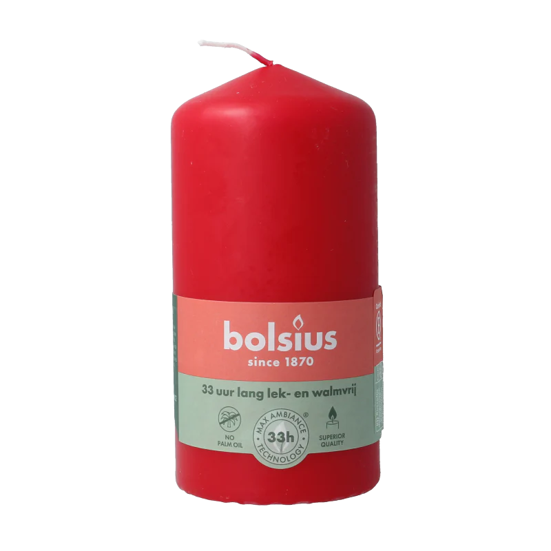 Bolsius Stompkaars 120-58 delicate red 1 Stuks