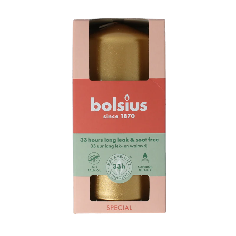 Bolsius Stompkaars 120/58 golden orange 1 Stuks
