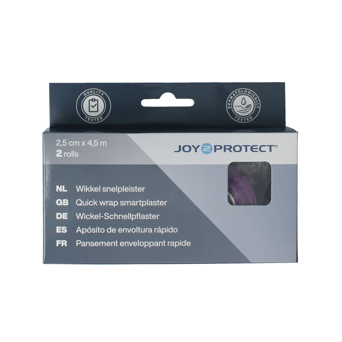 Joy2protect Snelpleisters lila 2.5cm x 4.5m 2.00 Rol