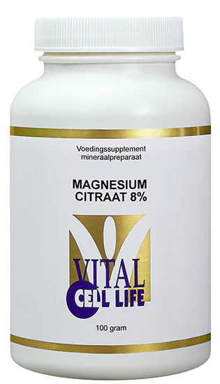 Vital Cell Life Magnesium citraat 80 mg poeder 100.00 Gram