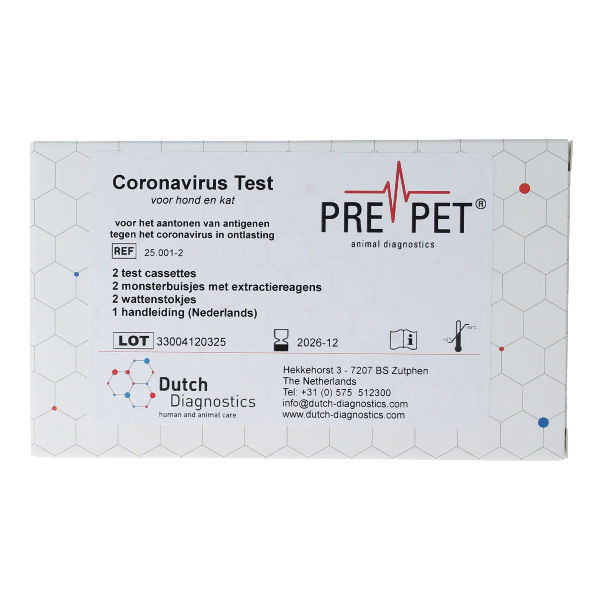 Testjezelf.nu Corona virus test kat/hond 2.00 Stuks
