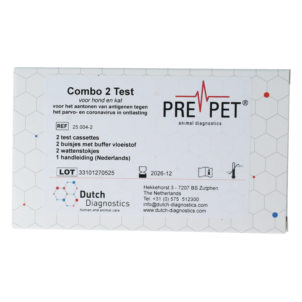 Testjezelf.nu Parvo corona test kat/hond 2.00 Stuks