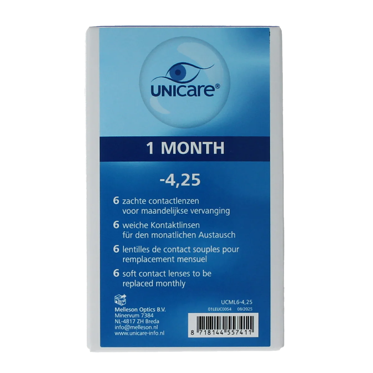 Unicare Maandlenzen -4.25 6.00 Stuks