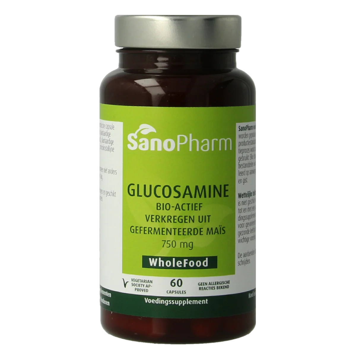 SanoPharm Glucosamine 750mg vegan 60.00 Capsules