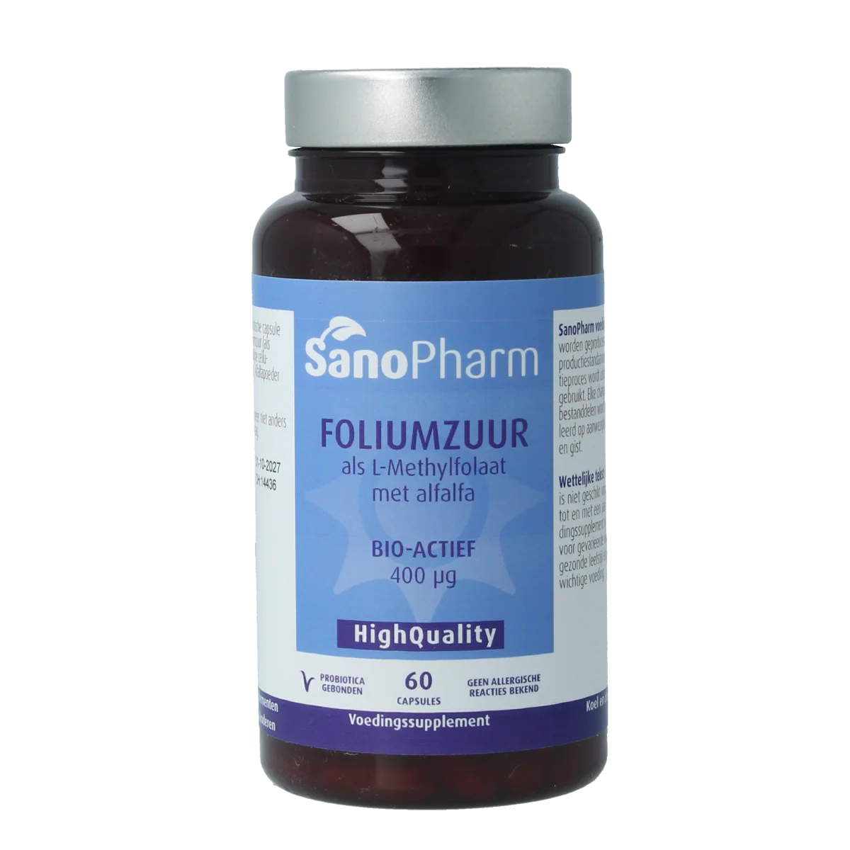 SanoPharm Foliumzuur met alfalfa high quiality 60.00 Capsules