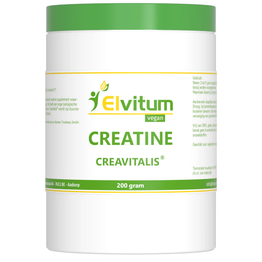 Elvitum  Creatine monohydraat Creavitalis 200 Gram