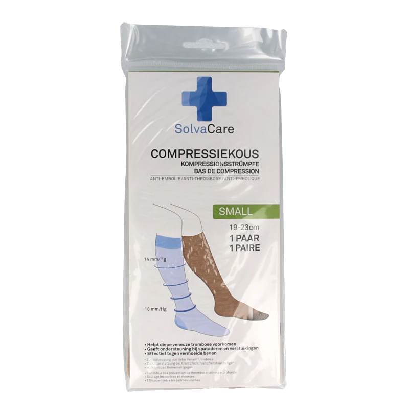Solvacare Compressiekous beige S 19 – 23 cm 1 Paar