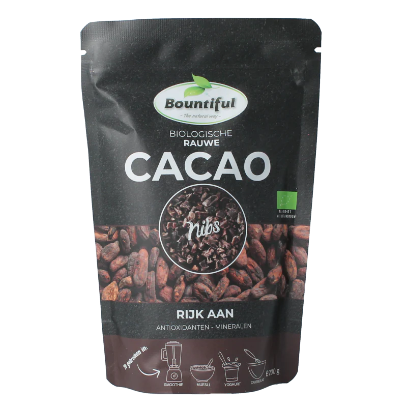 Bountiful Cacao nibs raw bio 200.00 Gram