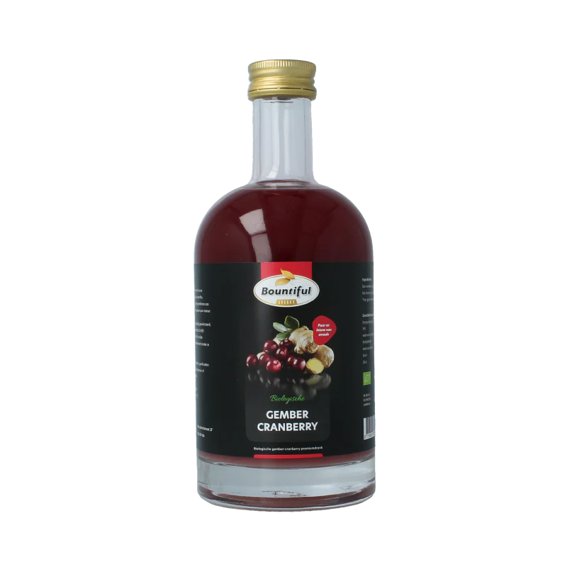 Bountiful select Gember sap cranberry bio 500 Milliliter