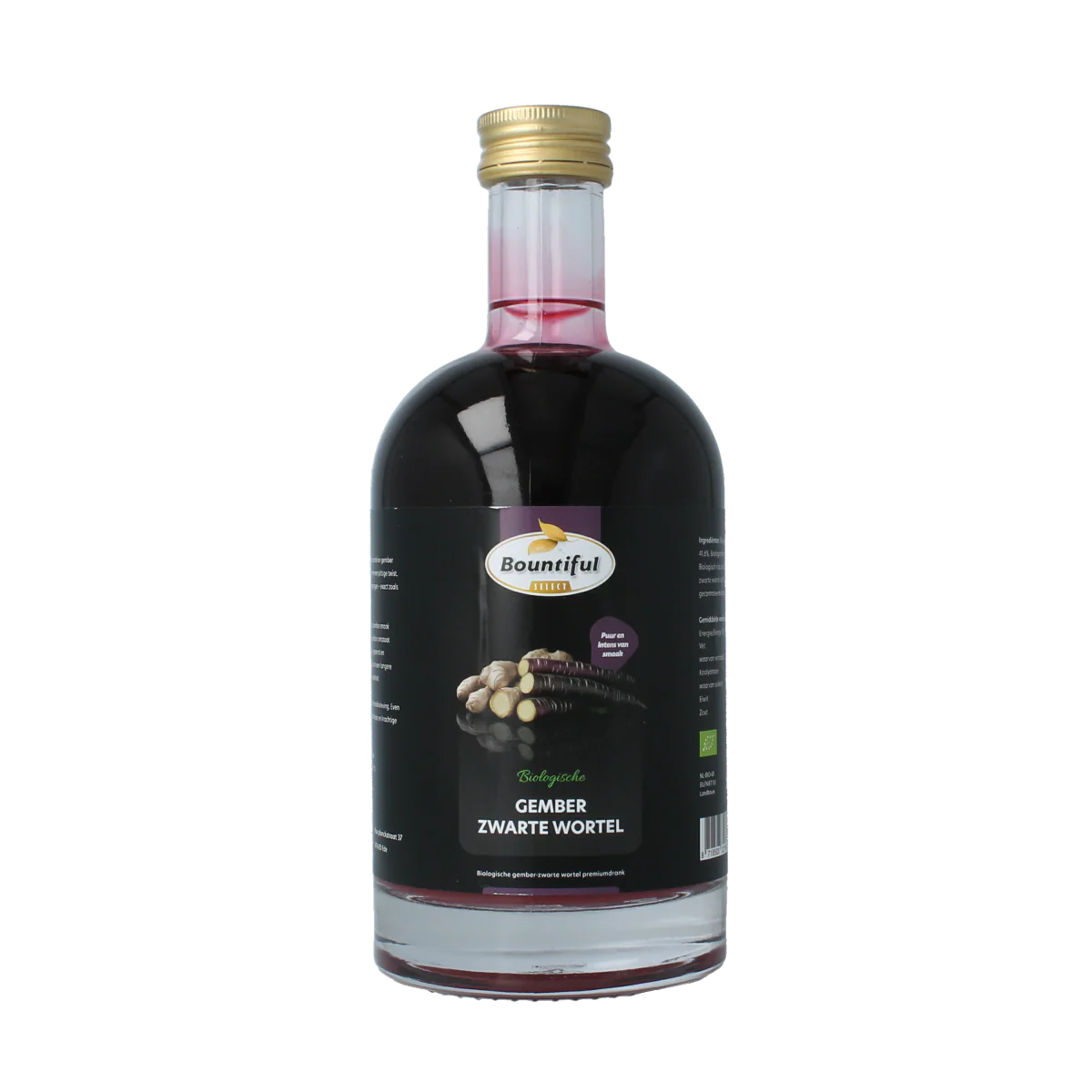 Bountiful Gember sap zwarte wortel bio 500.00 Milliliter