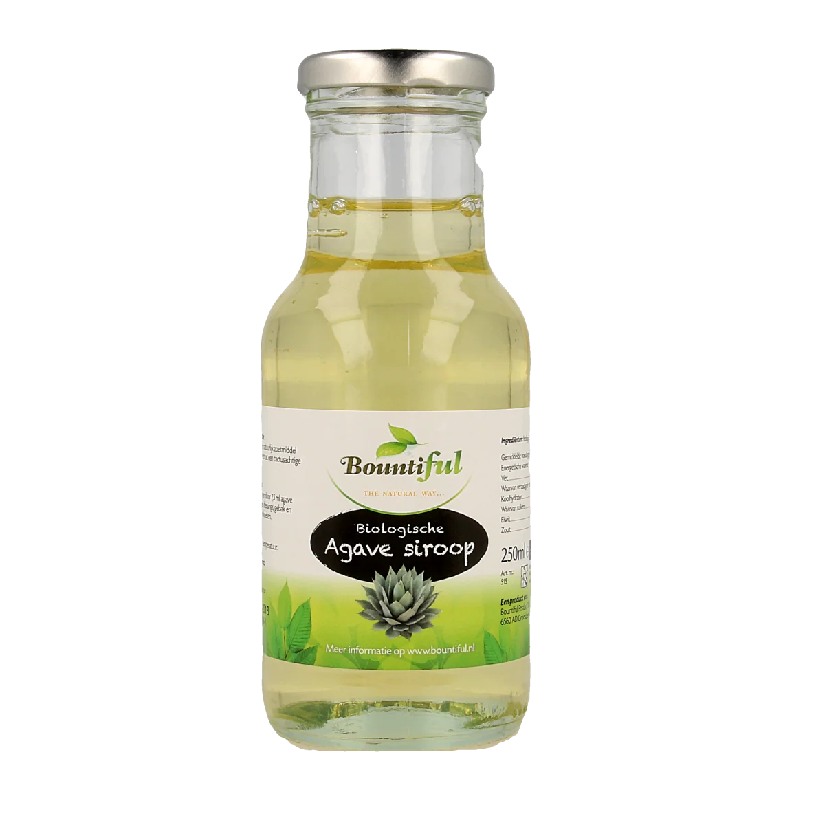 Bountiful Agavesiroop bio 250.00 Milliliter