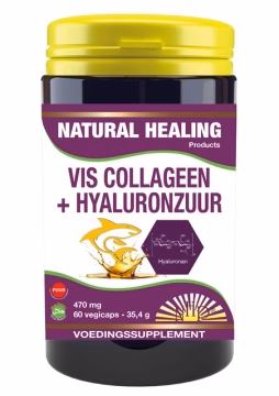 NHP Vis collageen hyaluronzuur puur 60.00 Vegetarische capsules