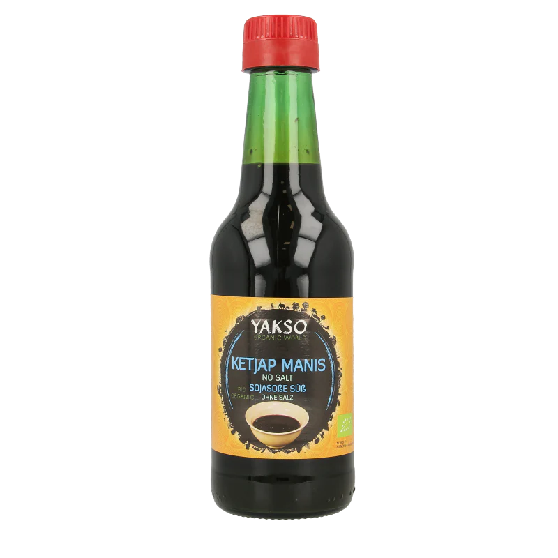 Yakso Ketjap zonder zout bio 250 Milliliter