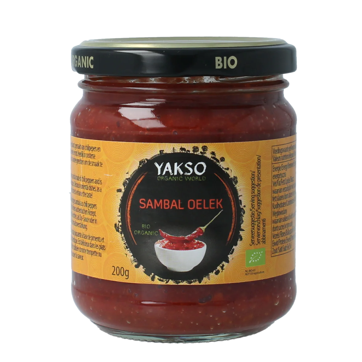 Yakso Sambal oelek bio 200.00 Gram