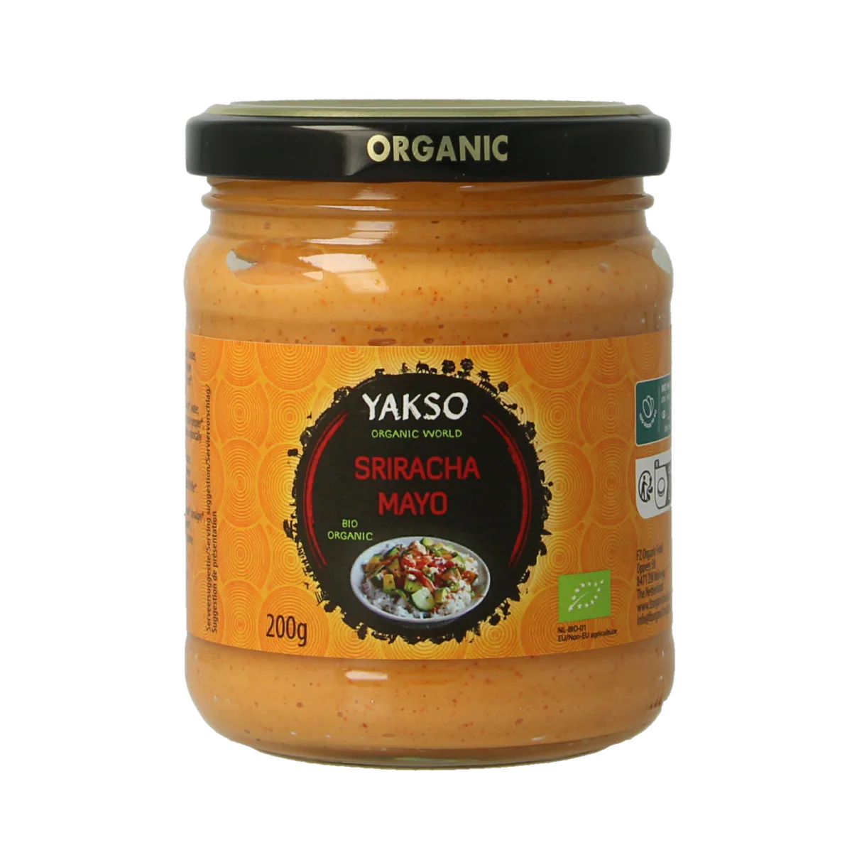 Yakso Sriracha mayonaise bio 200.00 Gram
