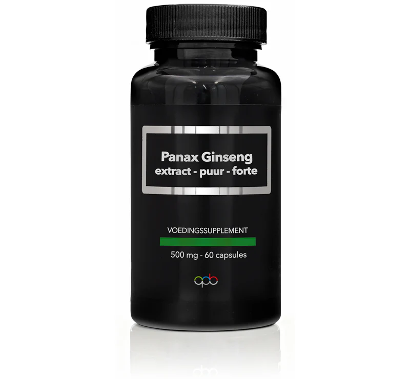 APB Holland Panax Ginseng extract puur forte 500mg 60 Vegetarische capsules