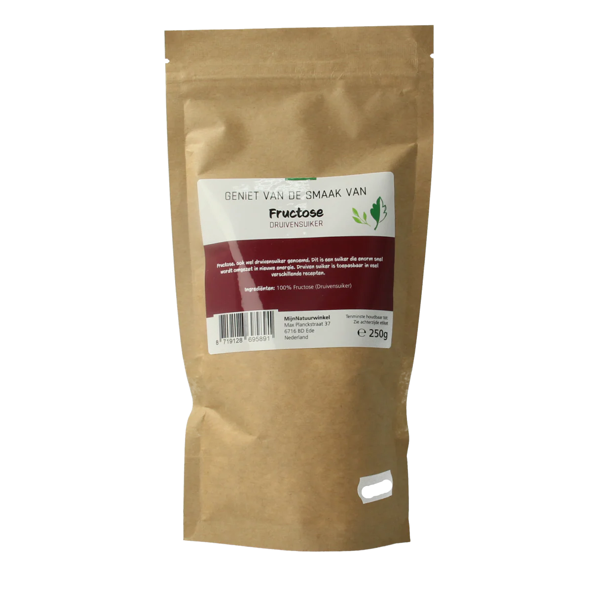 MijnNatuurwinkel Fructose druiven suiker 250 Gram