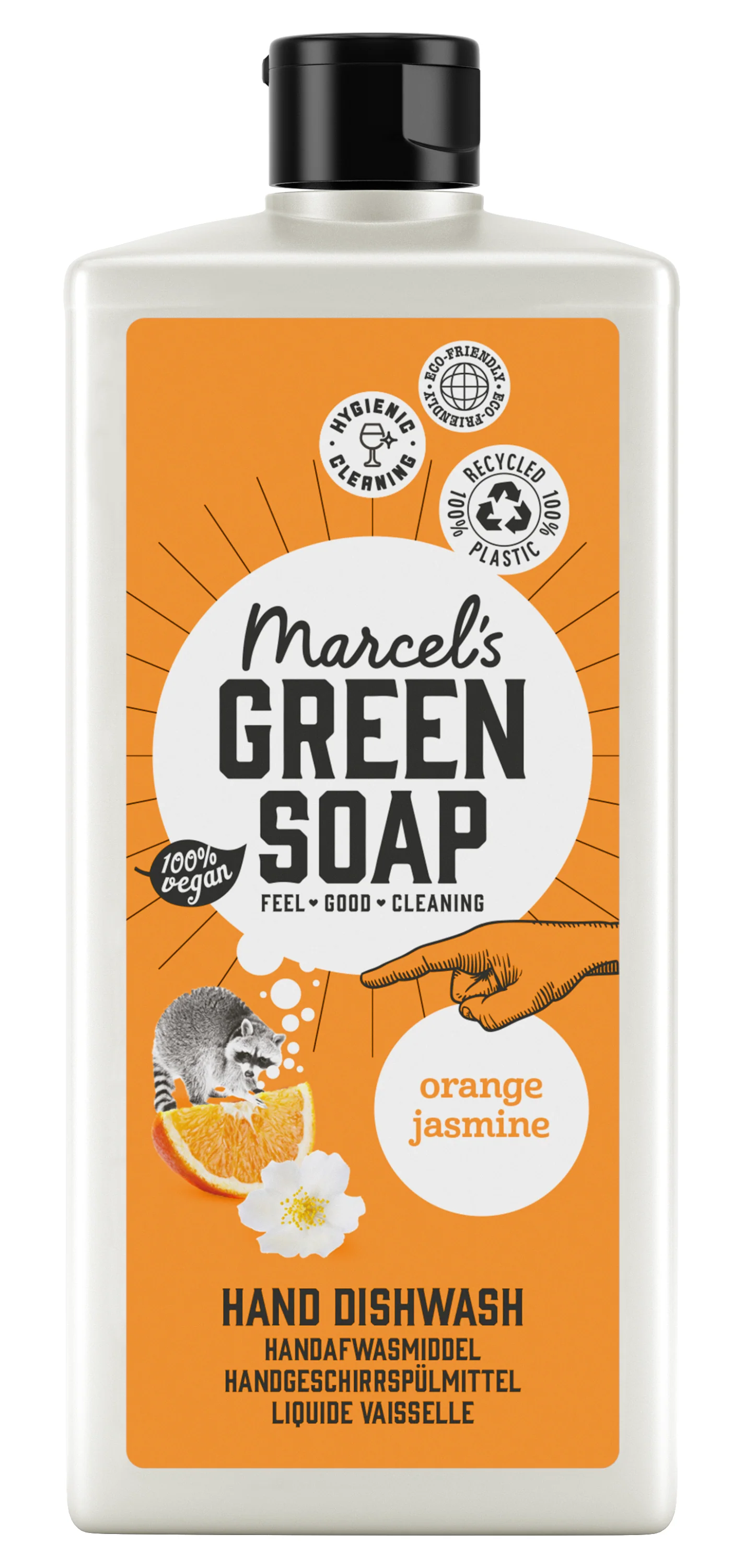 Marcel’s Green Soap Afwasmiddel sinaasappel & jasmijn 500.00 Milliliter